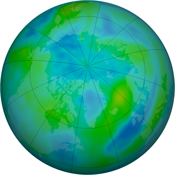 Arctic ozone map for 27 September 2008